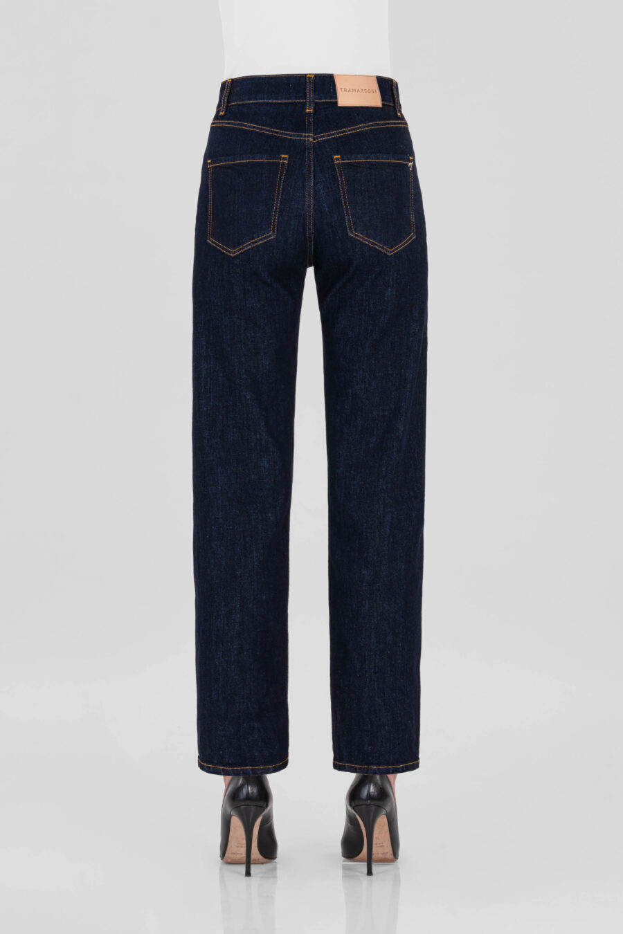 MONICA STRAIGHT DARK BLUE DENIM JEANS - immagine 5