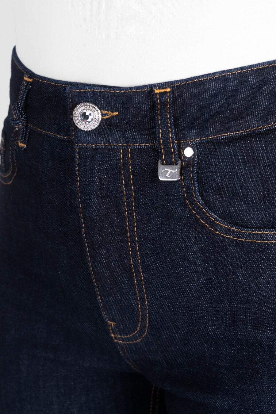 MONICA STRAIGHT DARK BLUE DENIM JEANS - immagine 7