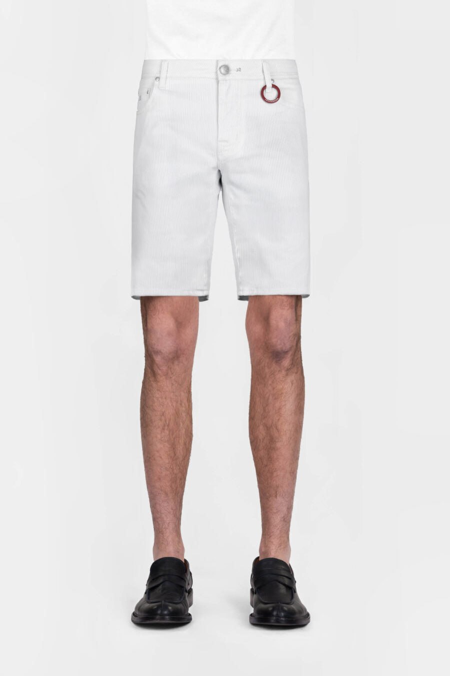 PANTALONE ASCANIO CORTO IN COTONE  AZZURRO - immagine 2