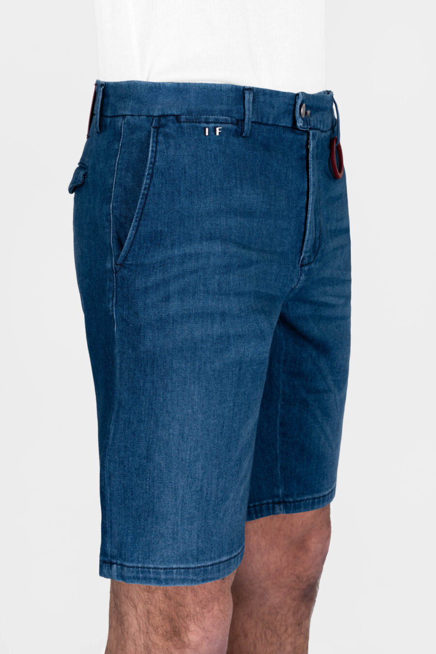 ELIA SHORT PANTS IN SUPER LIGHTWEIGHT DENIM MEDIUM BLUE - Image 5