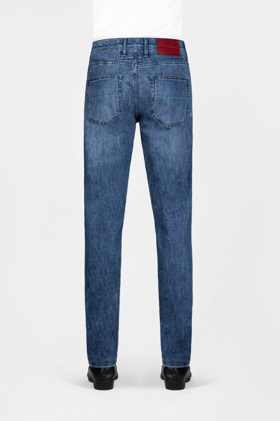 MICHELANGELO REGULAR MEDIUM BLUE DENIM JEANS - immagine 3