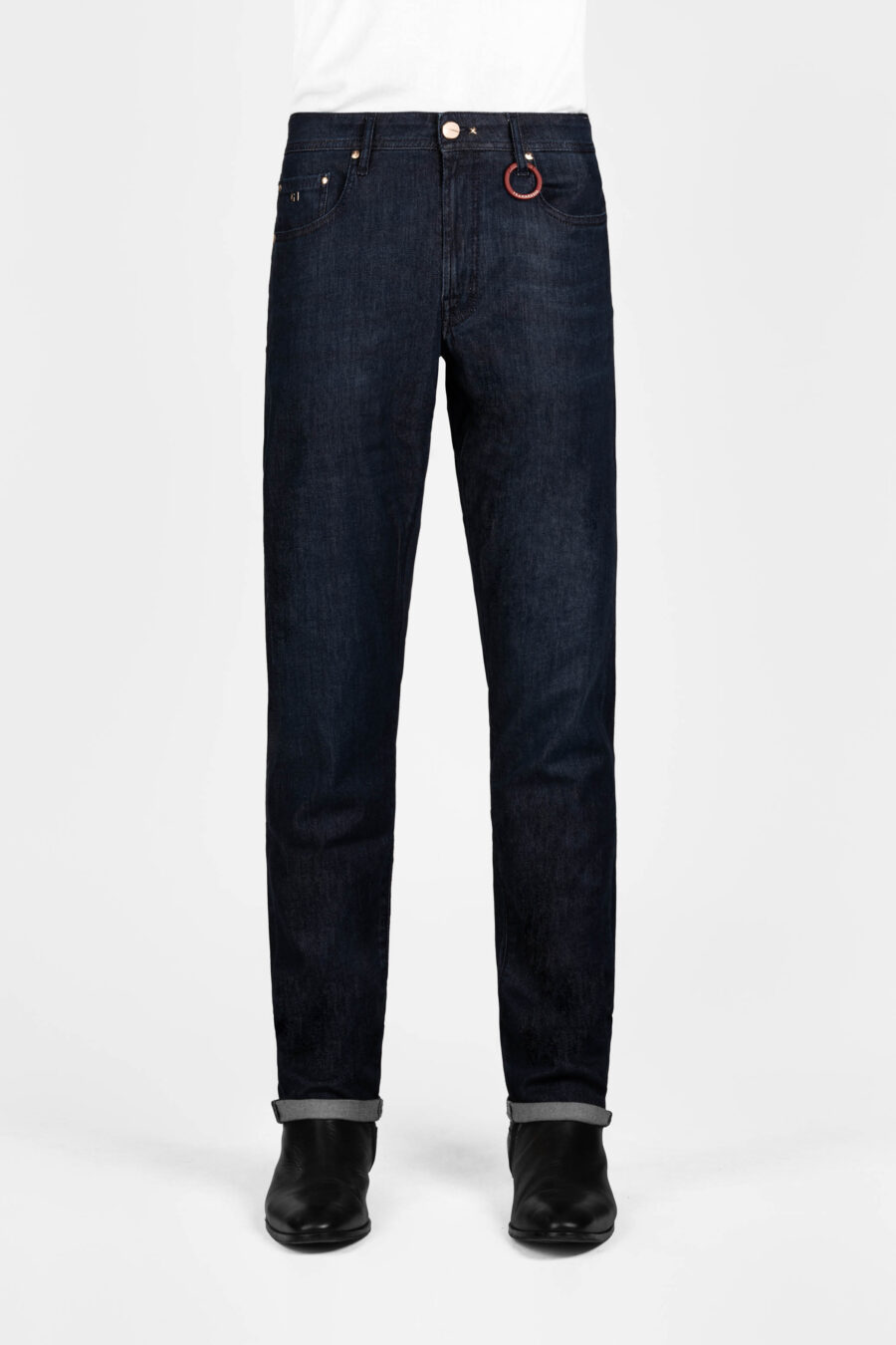 MICHELANGELO REGULAR JEANS IN LIGHT BLUE SILK DENIM - immagine 2