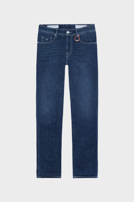 JEANS MICHELANGELO REGULAR IN DENIM LINO BLU MEDIO