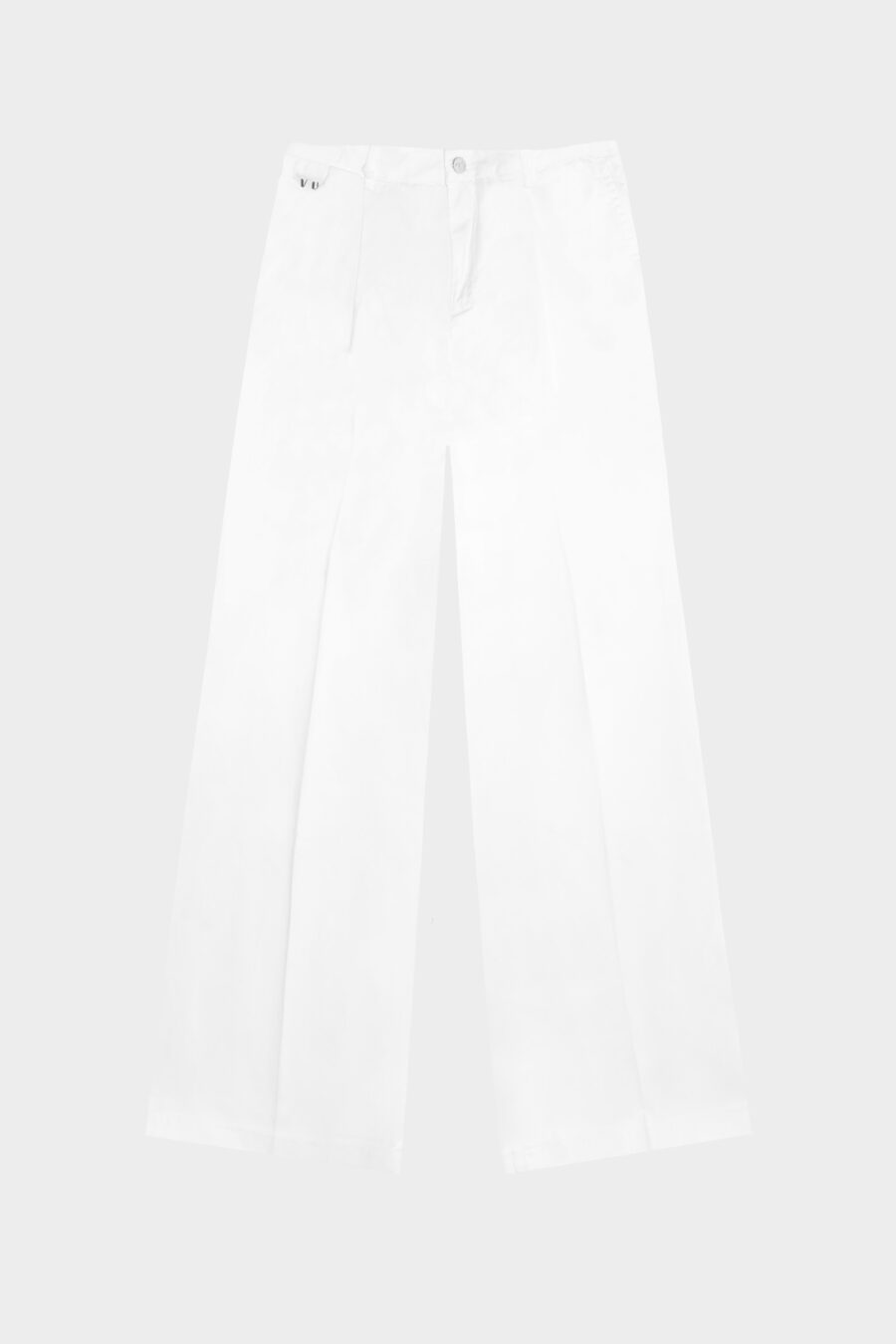 PANTALONE AURELIA WIDE LEG GABARDINA DI COTONE BIANCO