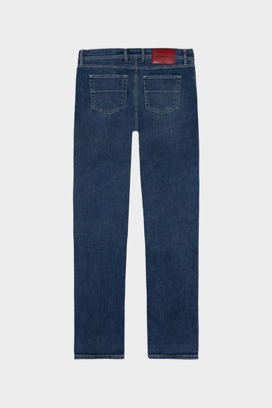 MICHELANGELO REGULAR JEANS IN MEDIUM BLUE LINEN DENIM - immagine 6