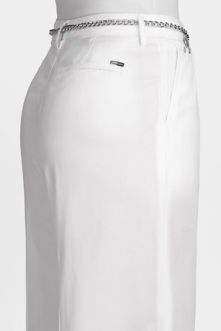 PANTALONE AURELIA WIDE LEG GABARDINA DI COTONE BIANCO - immagine 6