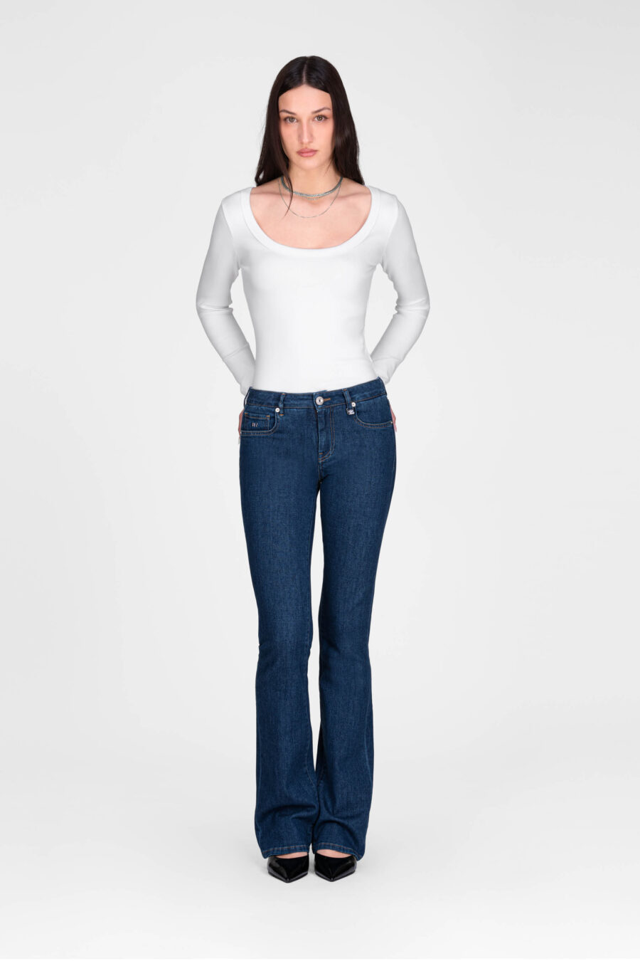 GRETA BOOTCUT JEANS IN DARK BLUE DENIM - Image 2