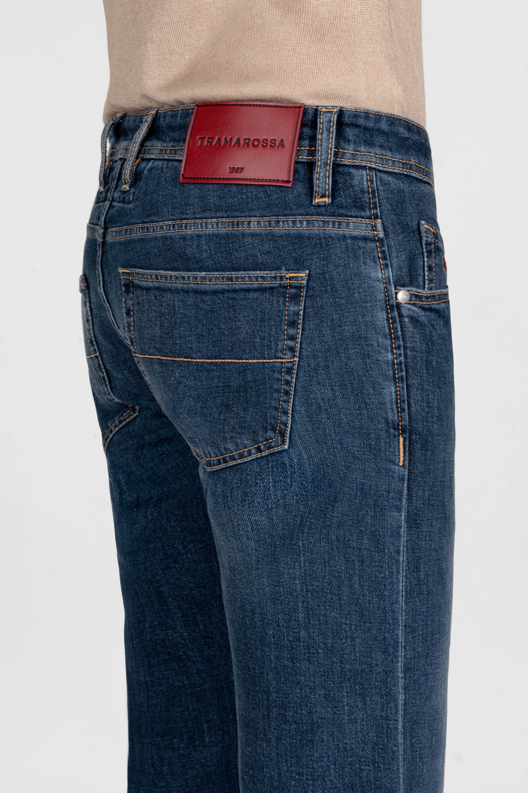 JEANS MICHELANGELO REGULAR IN DENIM BLU SCURO - immagine 4