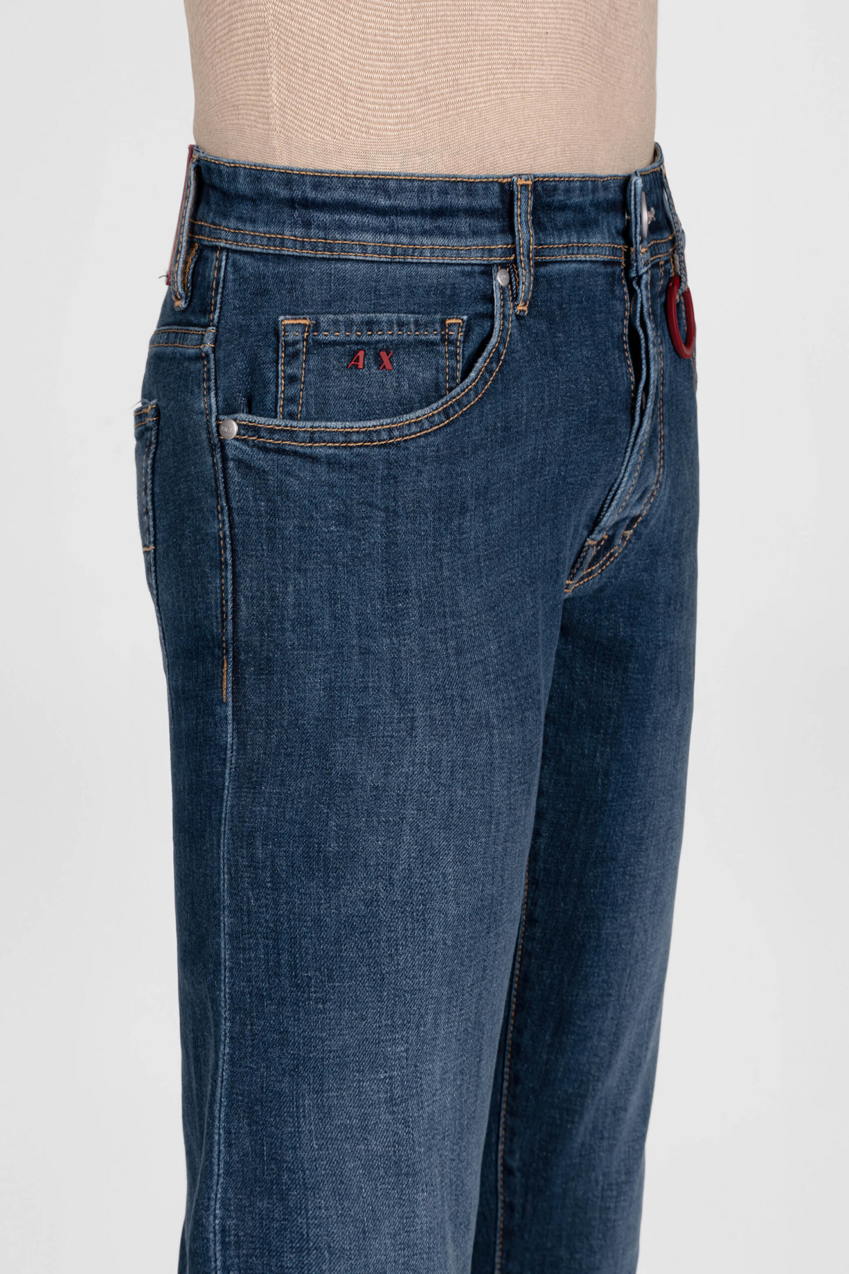 JEANS MICHELANGELO REGULAR IN DENIM BLU SCURO - immagine 5