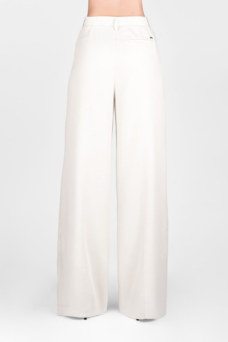 PANTALONE AURELIA WIDE LEG GABARDINA DI COTONE SUPER LEGGERO BEIGE - immagine 5