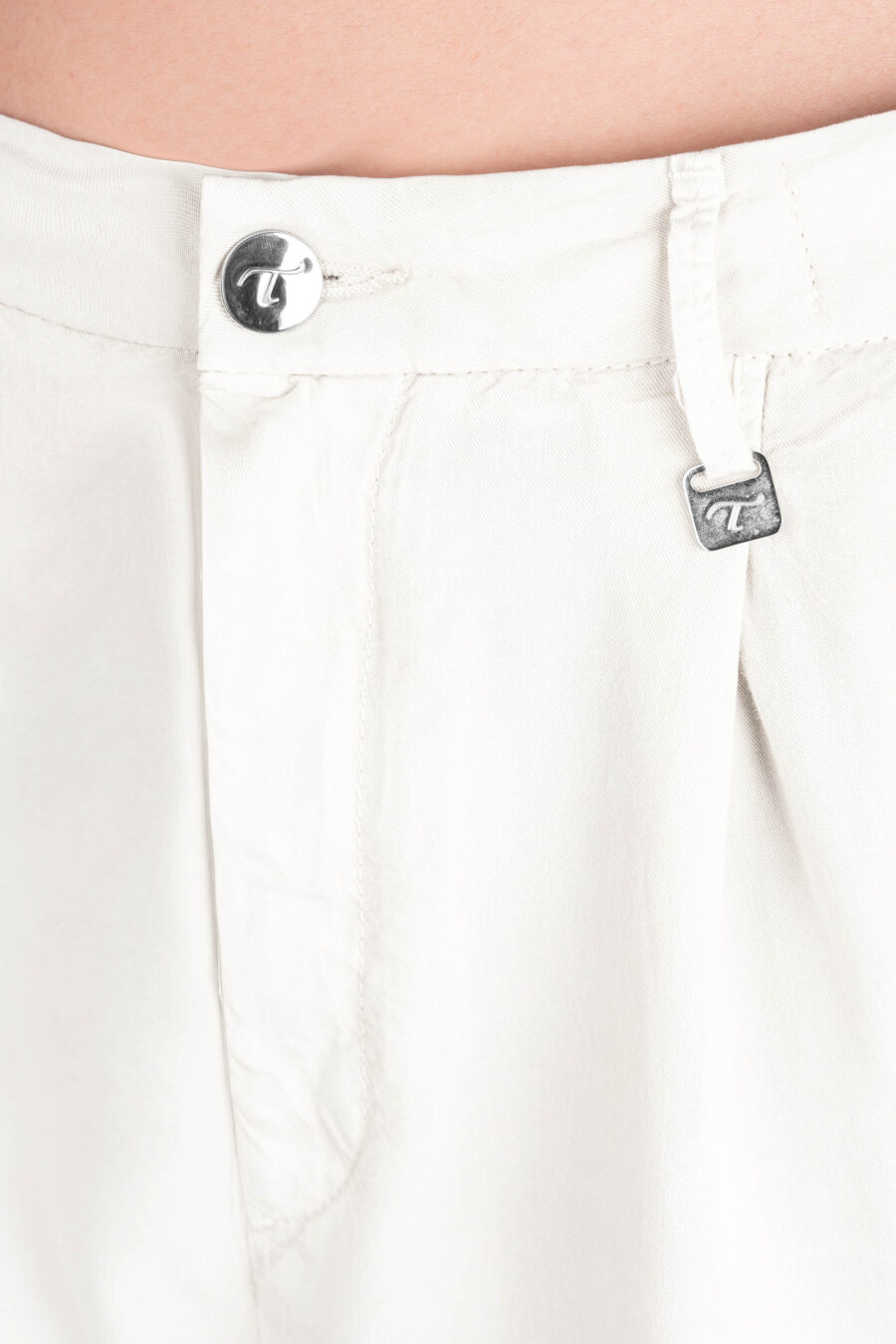 PANTALONE AURELIA WIDE LEG GABARDINA DI COTONE SUPER LEGGERO BEIGE - immagine 8
