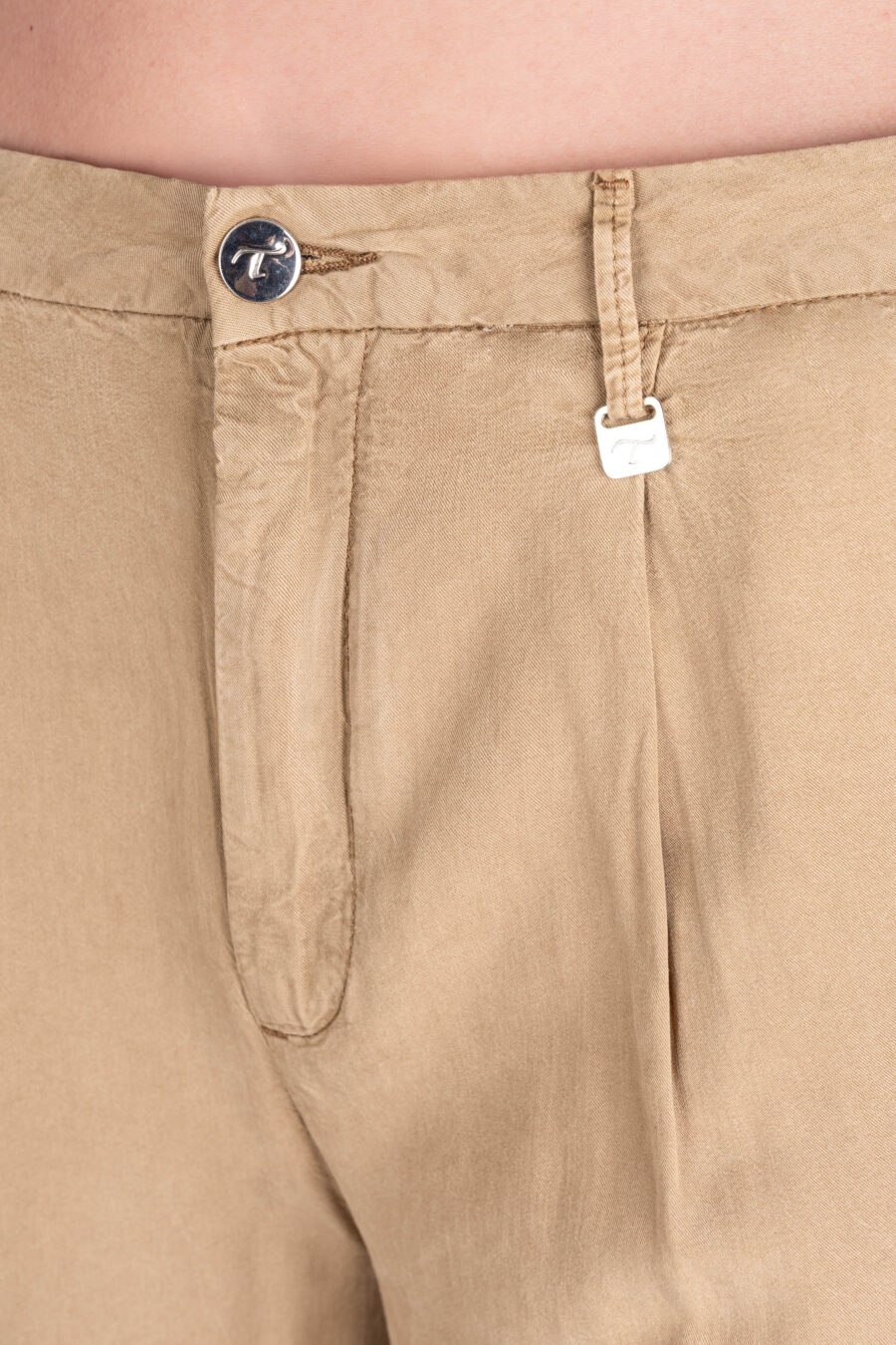 PANTALONE AURELIA WIDE LEG GABARDINA DI COTONE SUPER LEGGERO MARRONE - immagine 8
