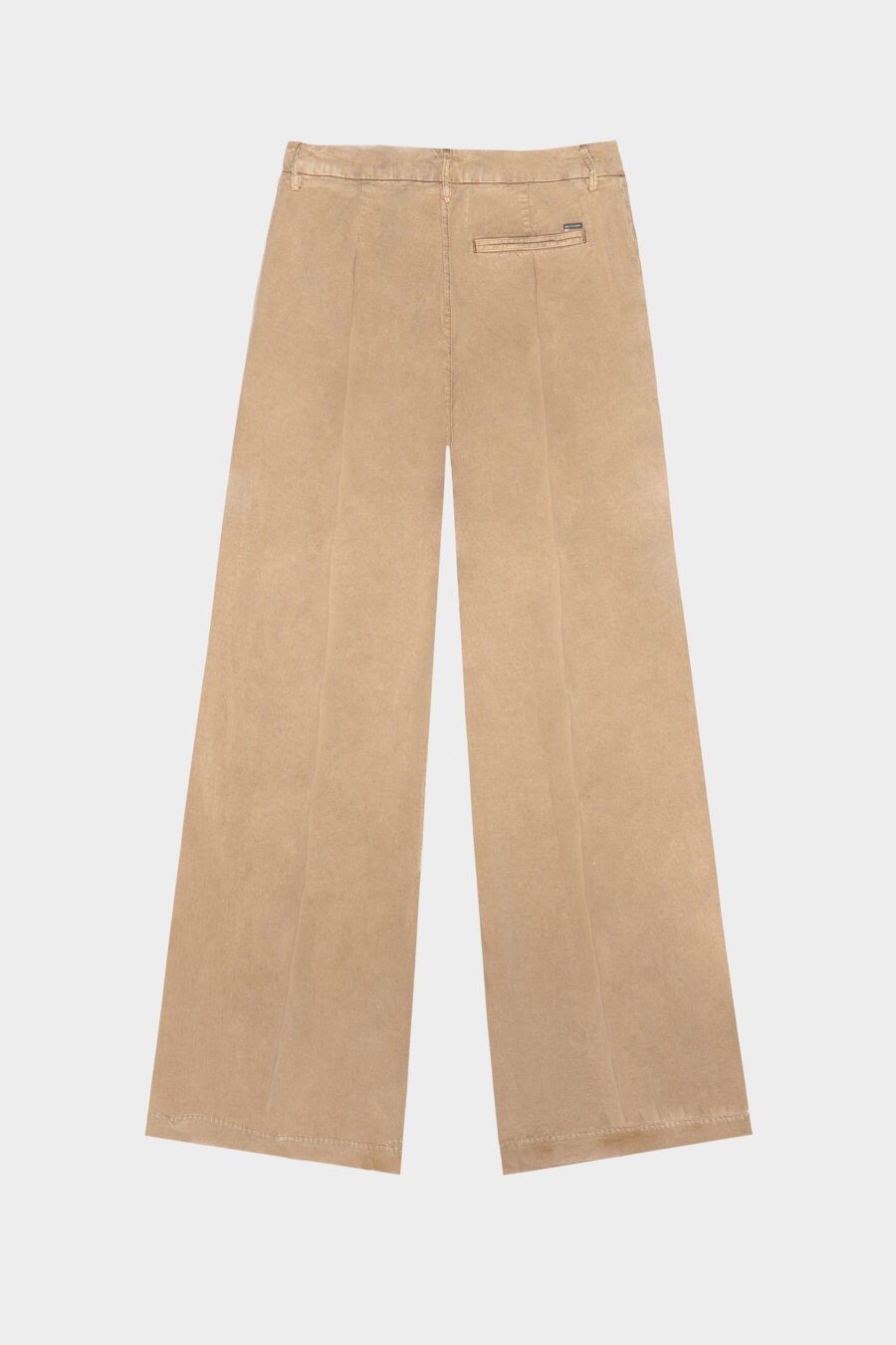 PANTALONE AURELIA WIDE LEG GABARDINA DI COTONE SUPER LEGGERO MARRONE - immagine 9