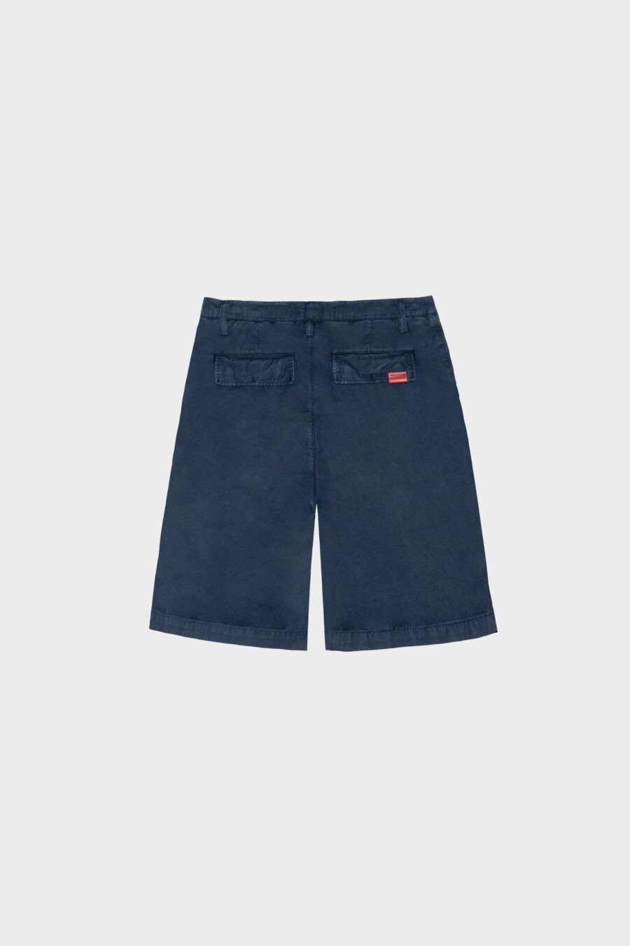 EDOARDO SHORT LOOSE PANTS IN DARK BLUE COTTON - Image 7