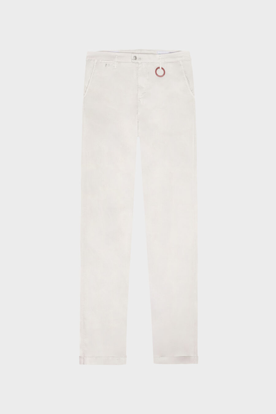 PANTALONE LUIS REGULAR IN GABARDINA DI COTONE E SETA BEIGE