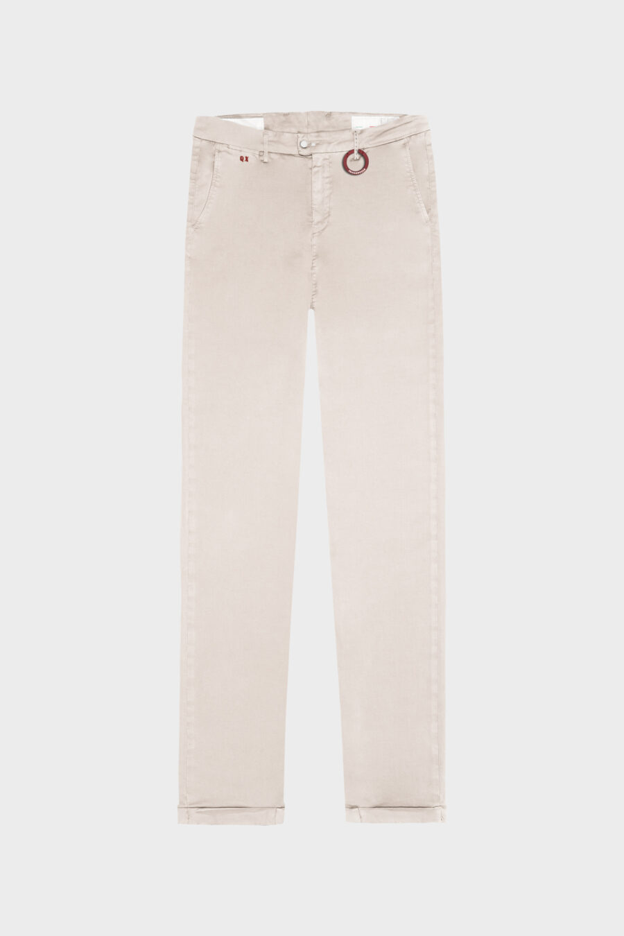 PANTALONE LUIS SLIM IN GABARDINA DI COTONE STRETCH BEIGE