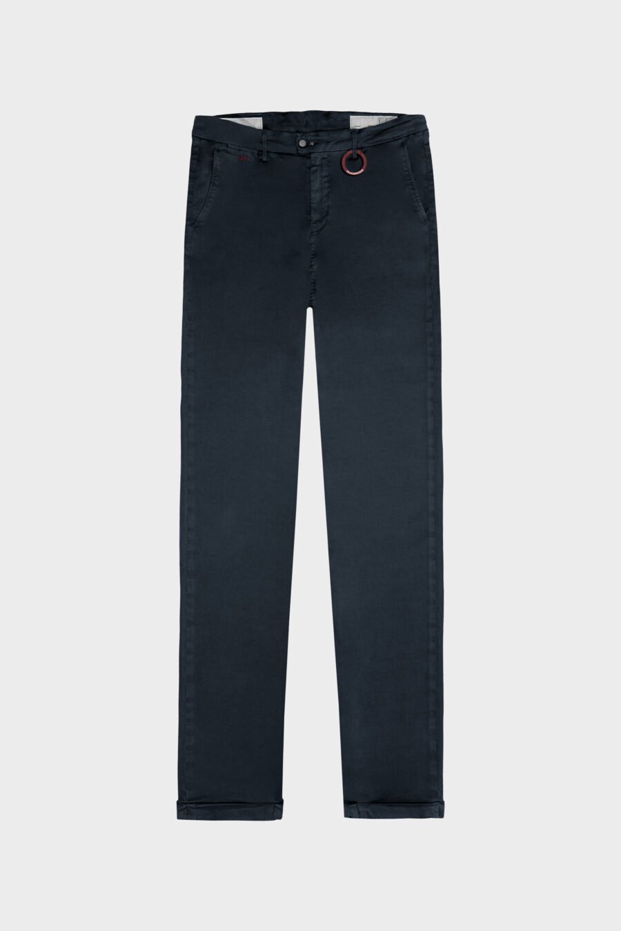 PANTALONE LUIS SLIM IN GABARDINA DI COTONE STRETCH BLU SCURO