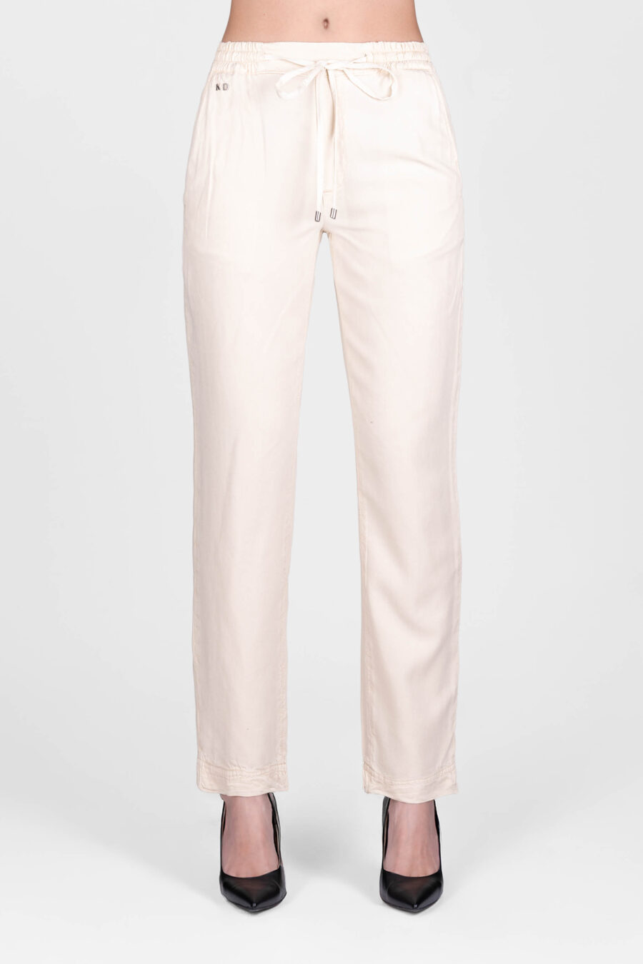 MARY LOOSE PANT IN SUPER LIGHTWEIGHT COTTON BEIGE - Image 4
