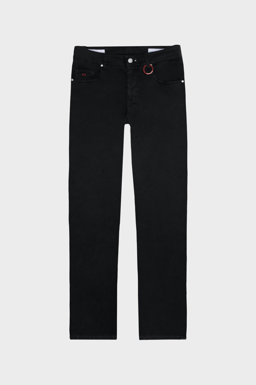 PANTALONE MICHELANGELO REGULAR IN GABARDINA DI COTONE STRETCH NERO