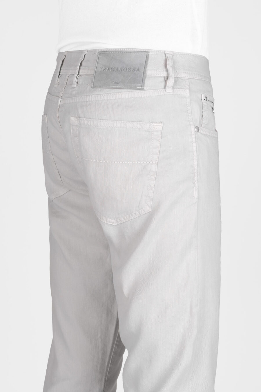 MICHELANGELO REGULAR GRAY LINEN PANTS - Image 4