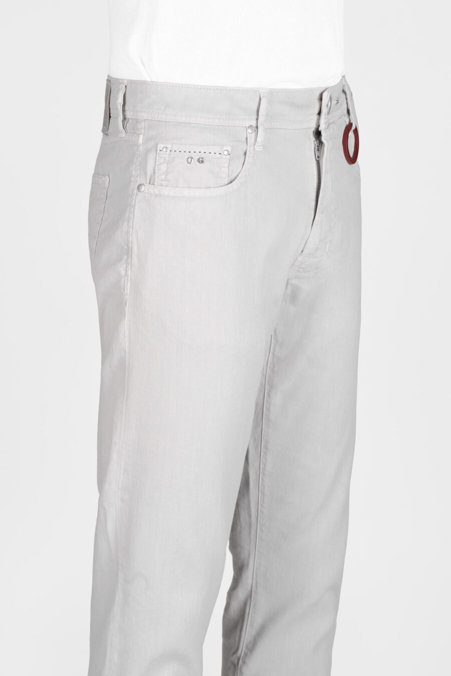 MICHELANGELO REGULAR GRAY LINEN PANTS - Image 5