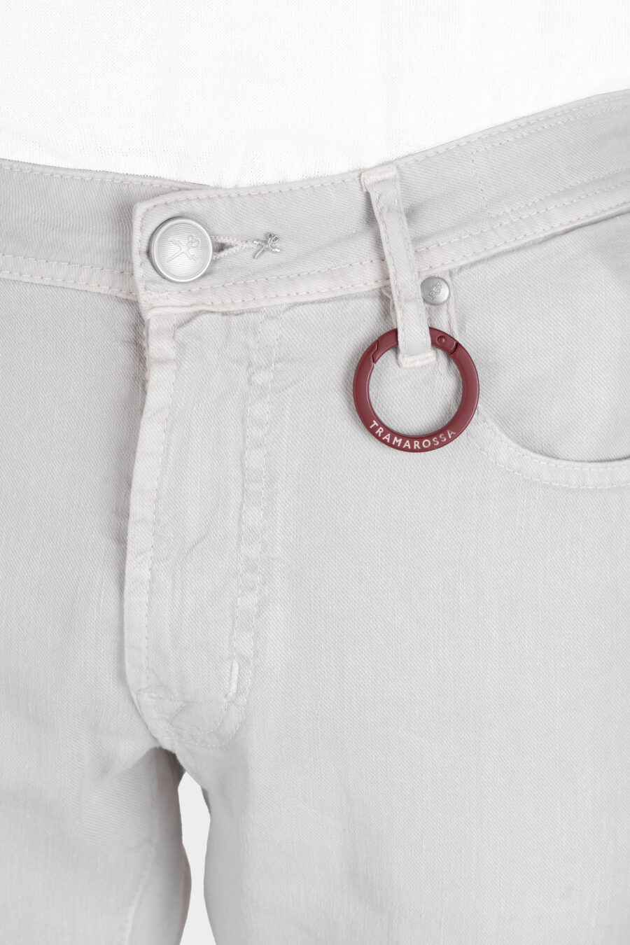 MICHELANGELO REGULAR GRAY LINEN PANTS - Image 6