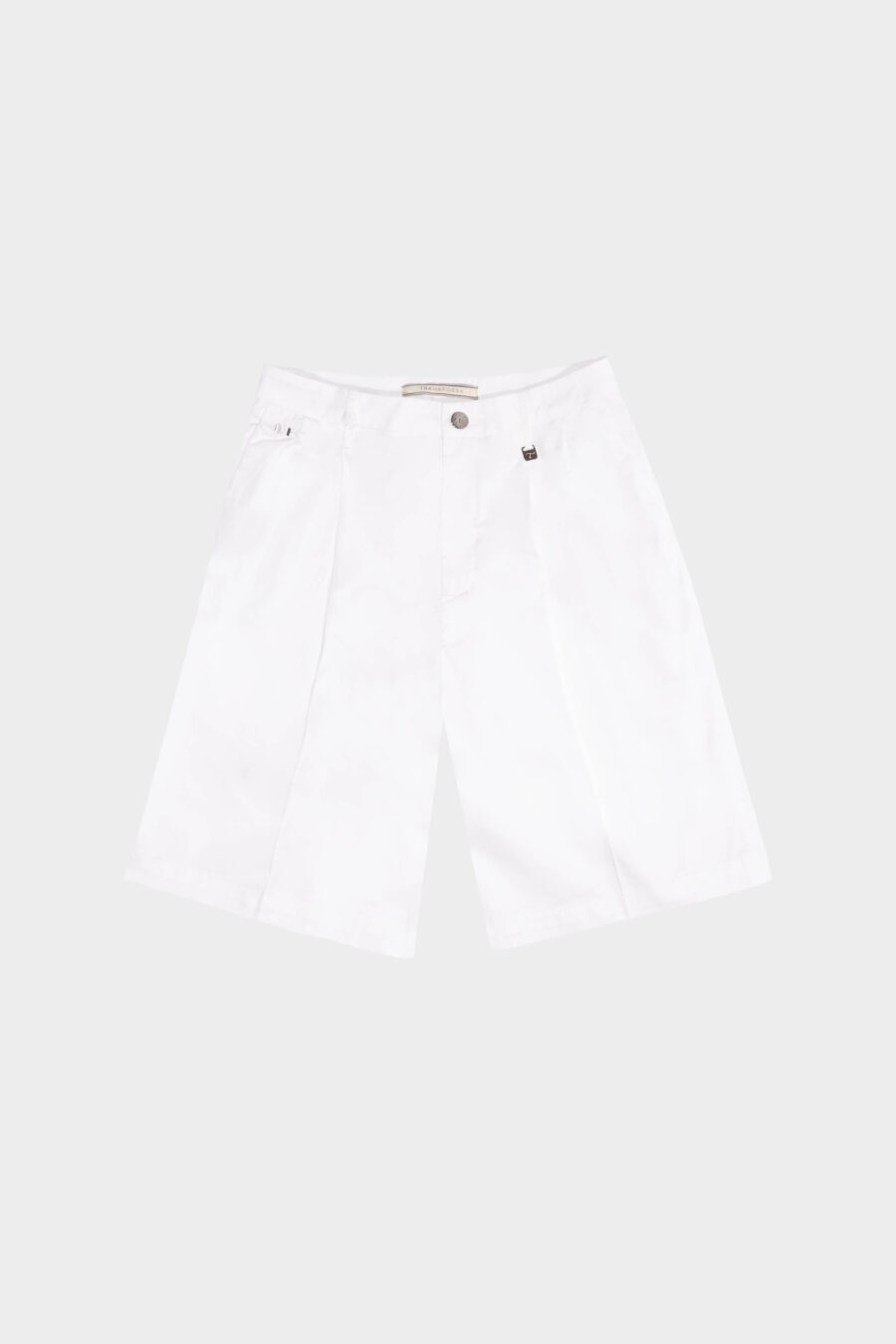 BERMUDA GABRY IN GABARDINA DI COTONE BIANCO