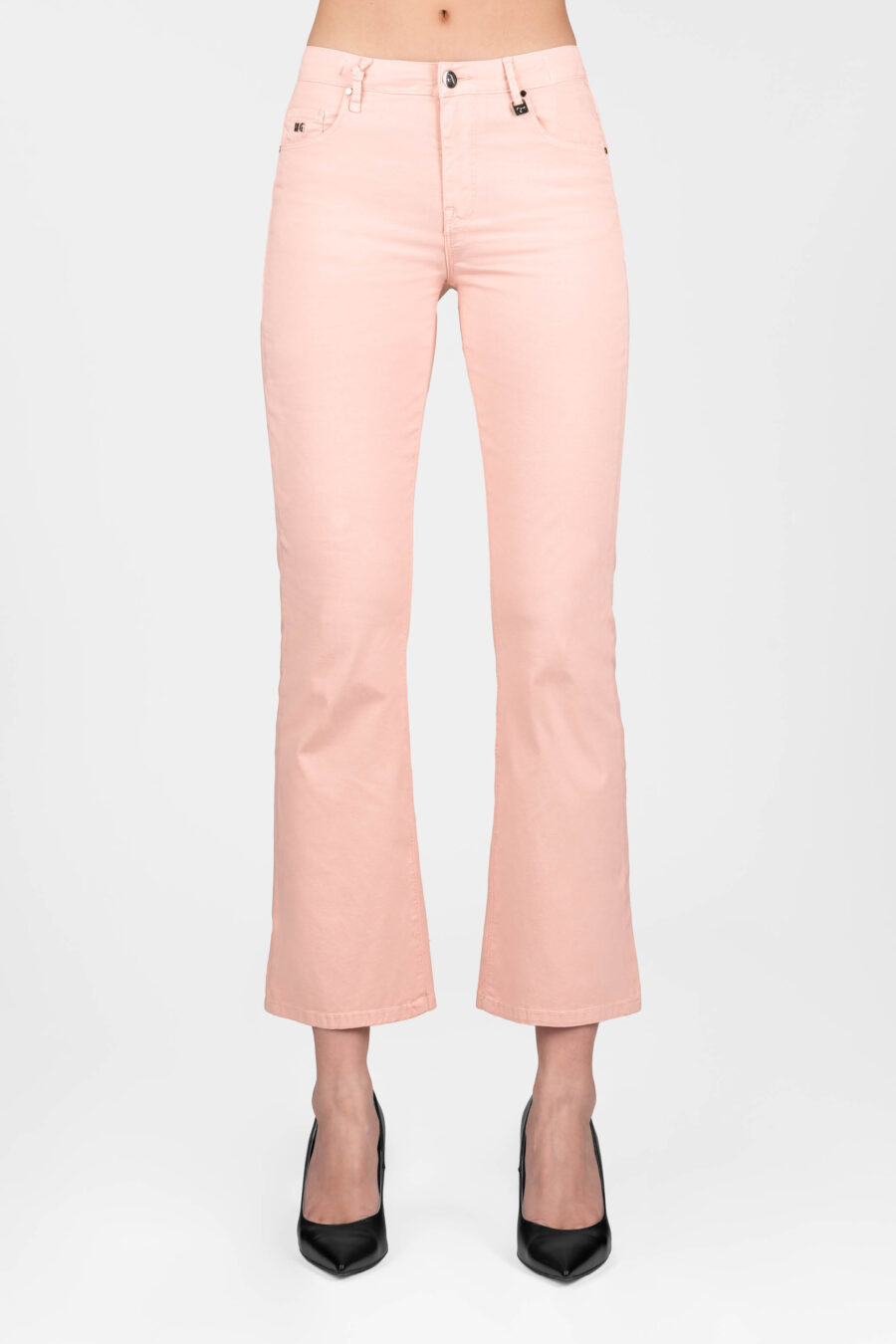 JEANS BIANCA FLARE CUT FLARE IN COTONE ARANCIONE - immagine 4
