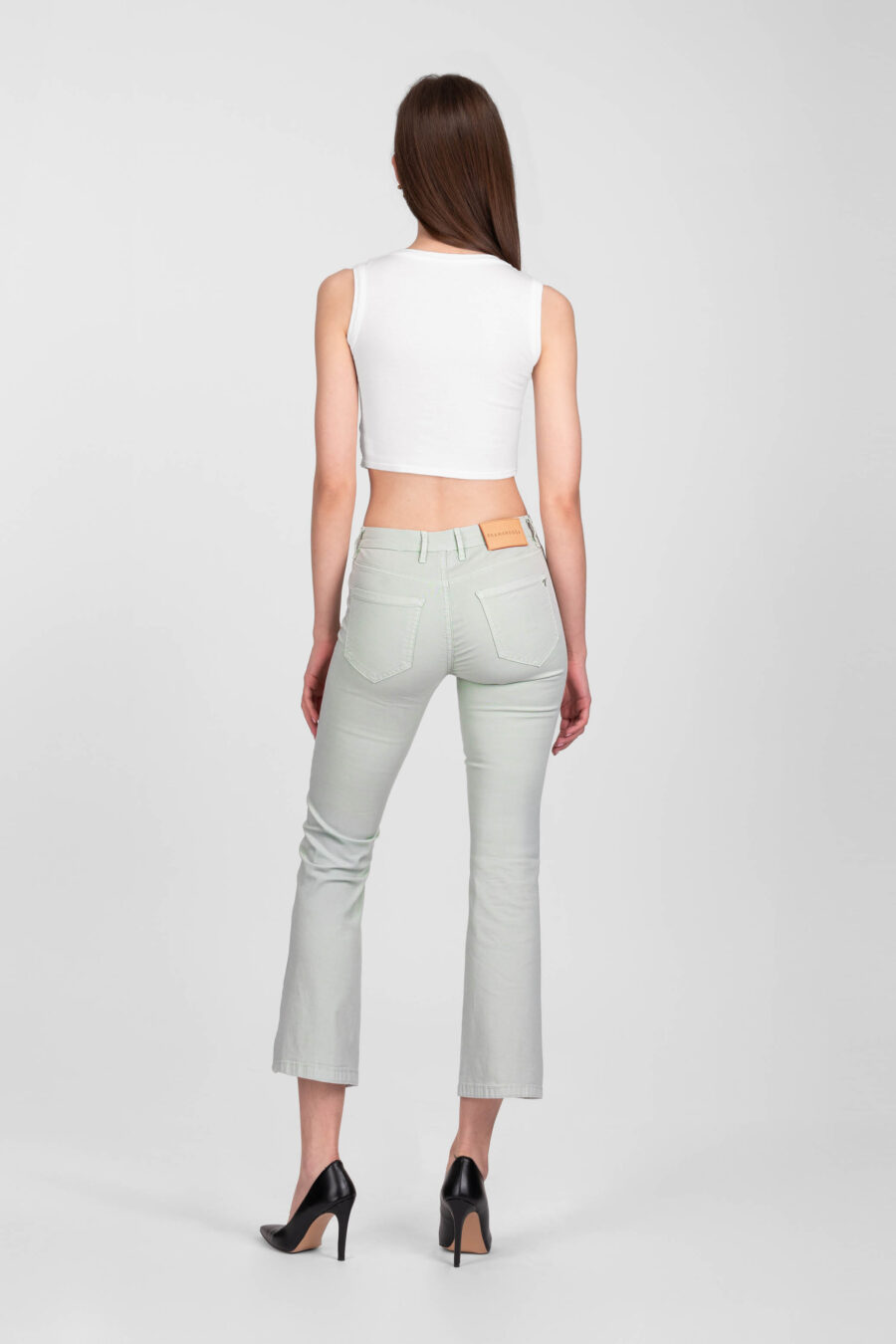 JEANS BIANCA FLARE CUT FLARE IN COTONE AZZURRO - immagine 3