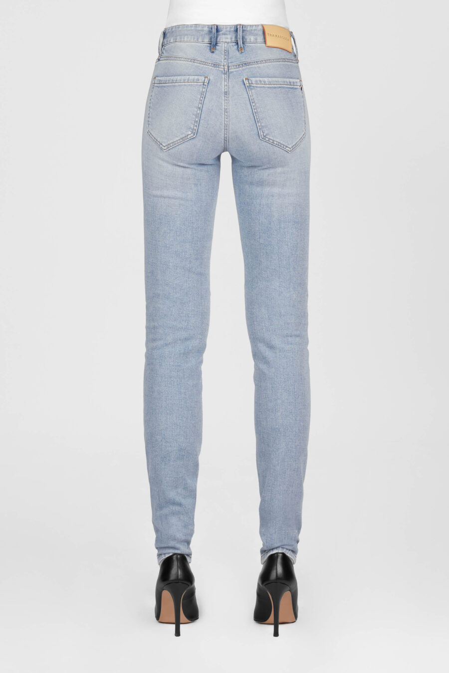 JEANS BIANCA SLIM SKINNY IN DENIM STRETCH BLU CHIARO - immagine 3