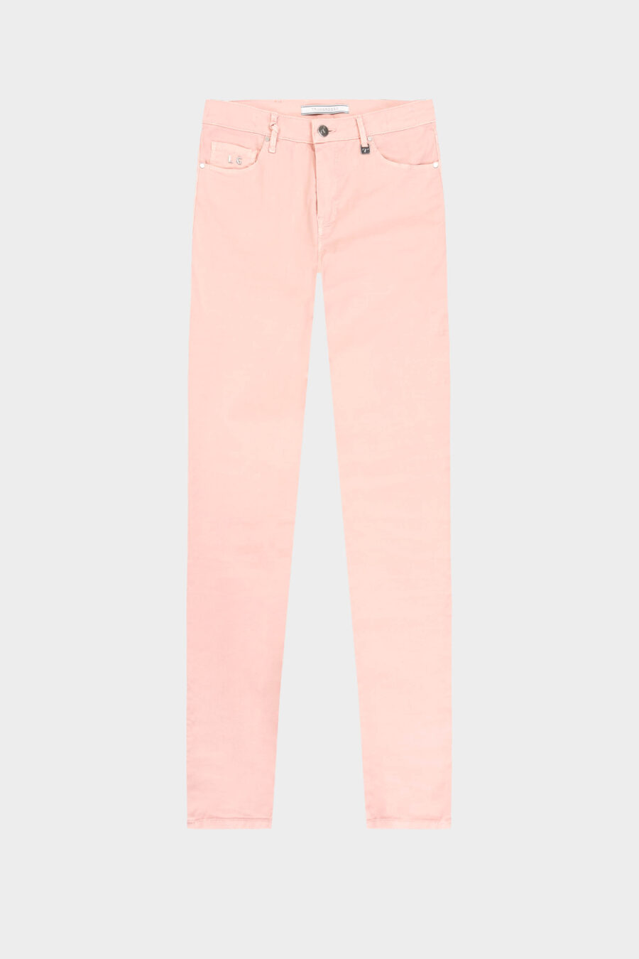 PANTALONE BIANCA SLIM SKINNY IN COTONE ARANCIONE
