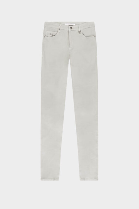 PANTALONE BIANCA SLIM SKINNY IN COTONE GRIGIO