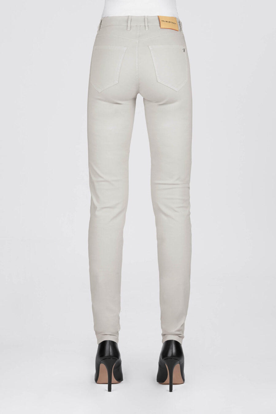 BIANCA SLIM SKINNY PANTS IN GRAY COTTON - Image 3