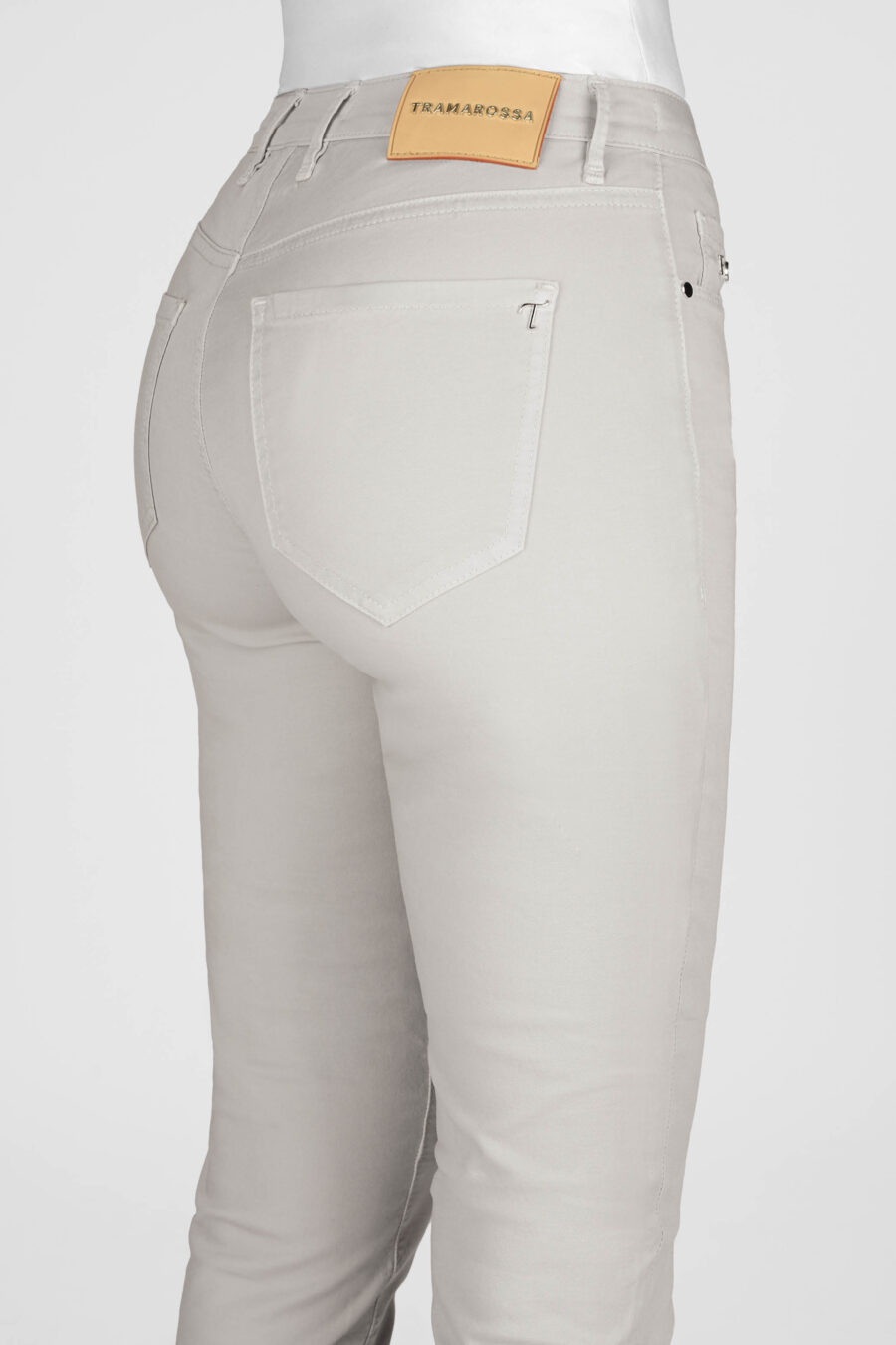 BIANCA SLIM SKINNY PANTS IN GRAY COTTON - Image 4