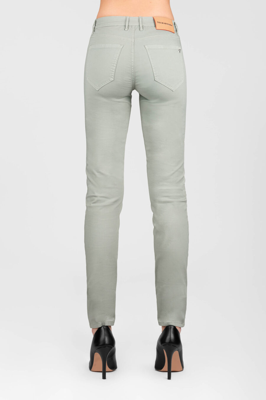 PANTALONE BIANCA SLIM SKINNY IN COTONE AZZURRO - immagine 5