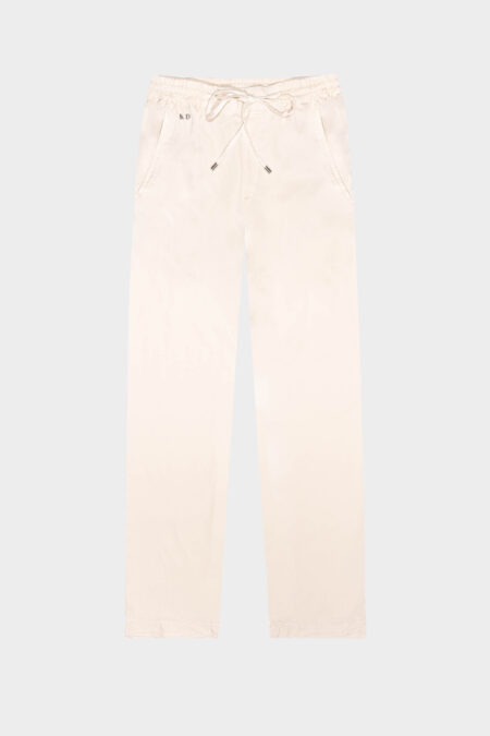 PANTALONE MARY LOOSE IN COTONE SUPER LEGGERO BEIGE