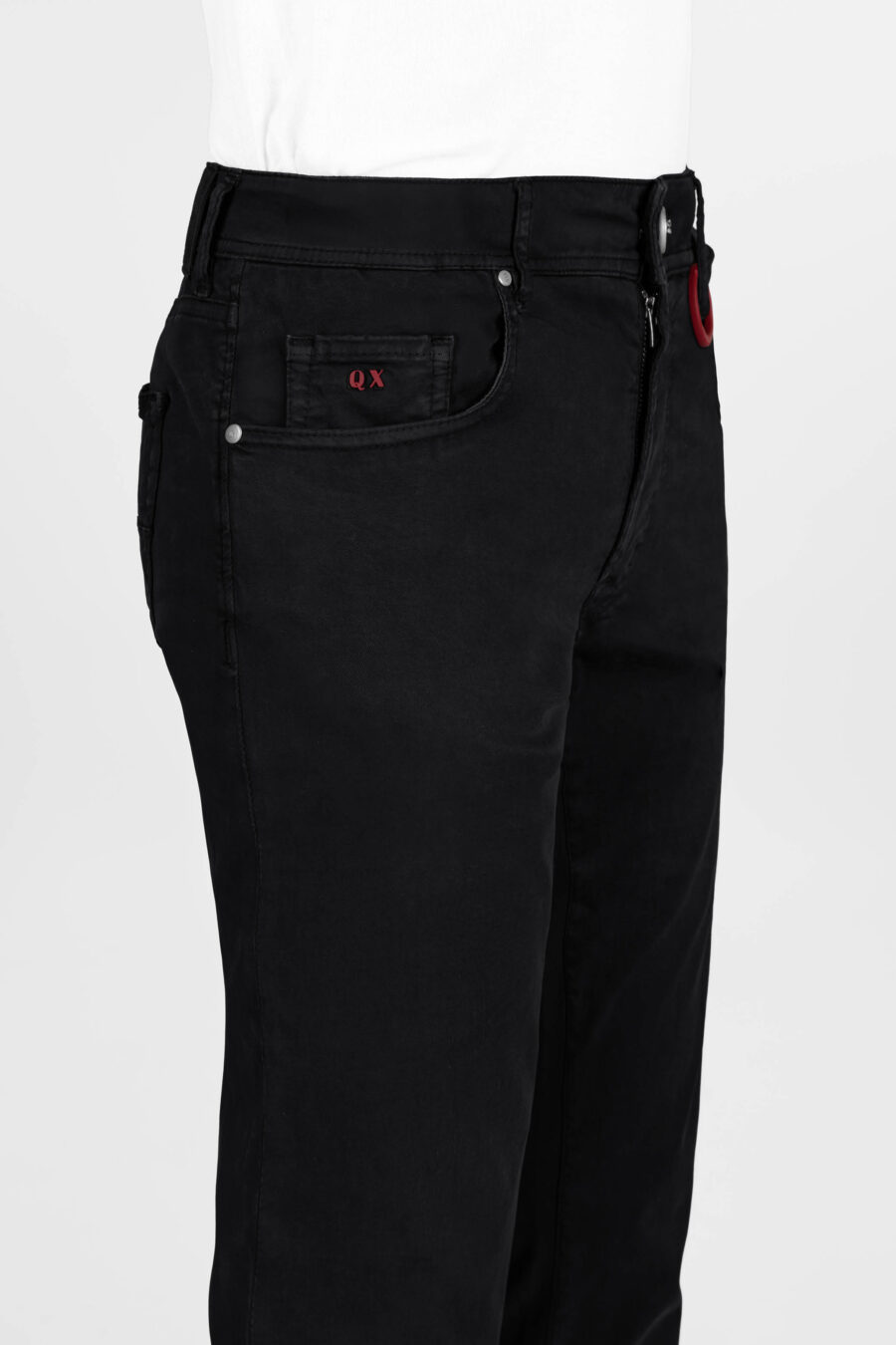 PANTALONE MICHELANGELO REGULAR IN GABARDINA DI COTONE STRETCH NERO - immagine 5