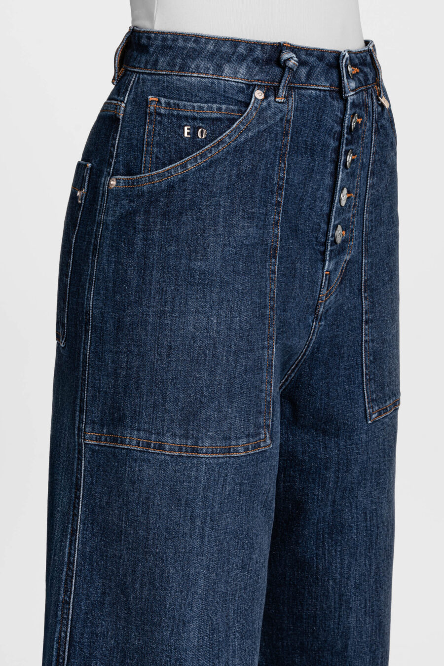 JEANS MYA WIDE IN DENIM BLU MEDIO - immagine 7