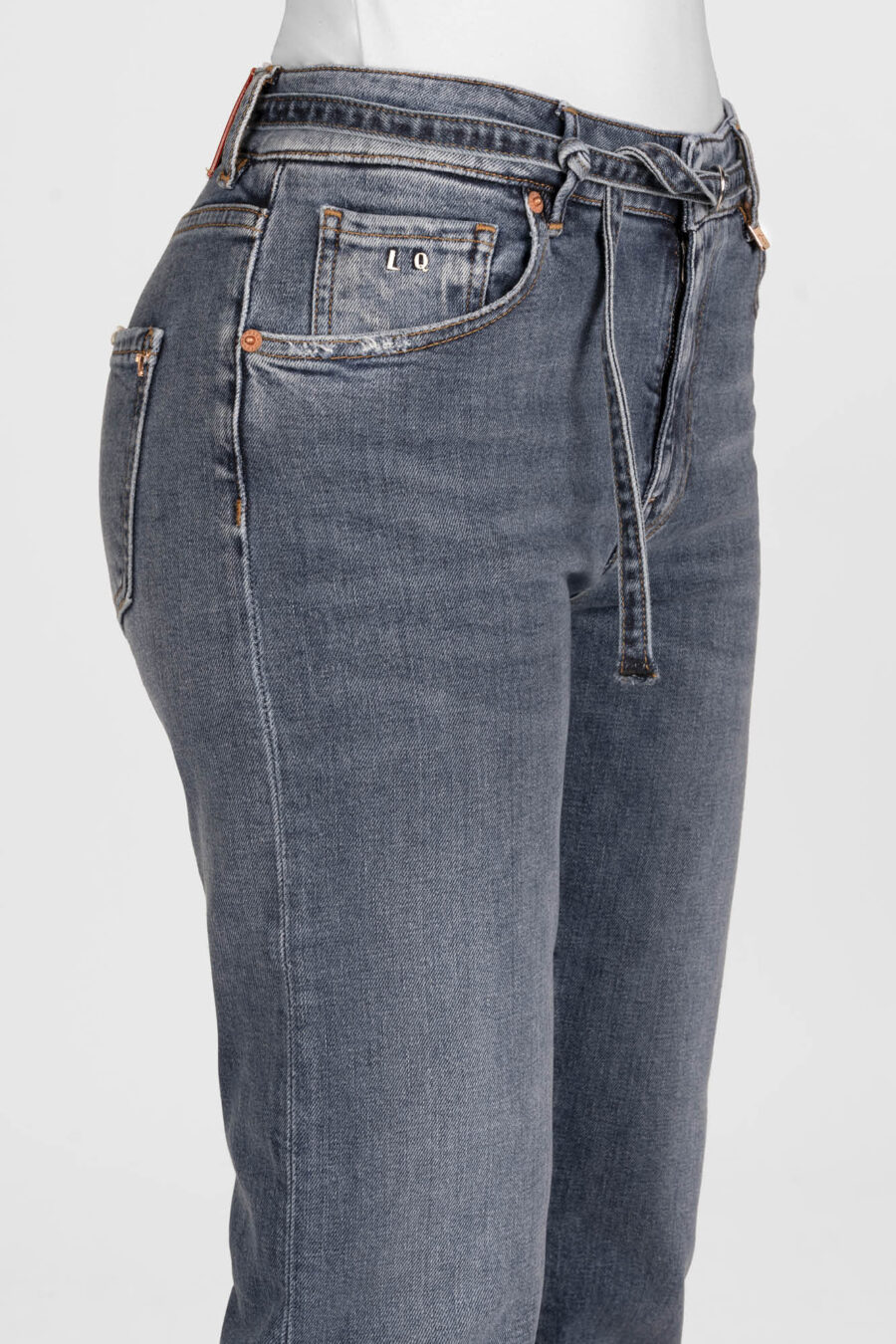 PANTALONE AMERICA SLIM IN COTONE BLU SCURO - immagine 4