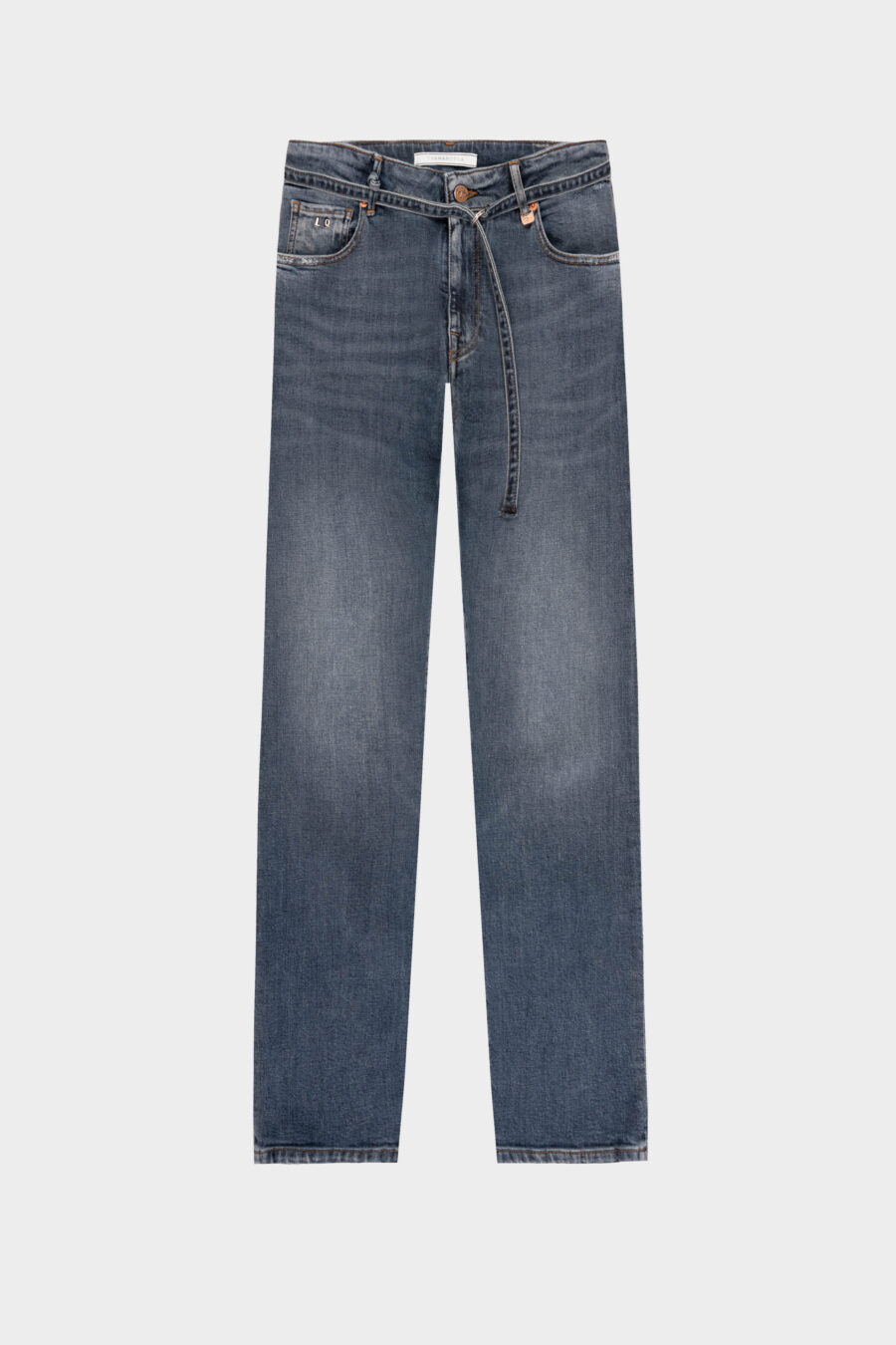 PANTALONE AMERICA SLIM IN COTONE BLU SCURO