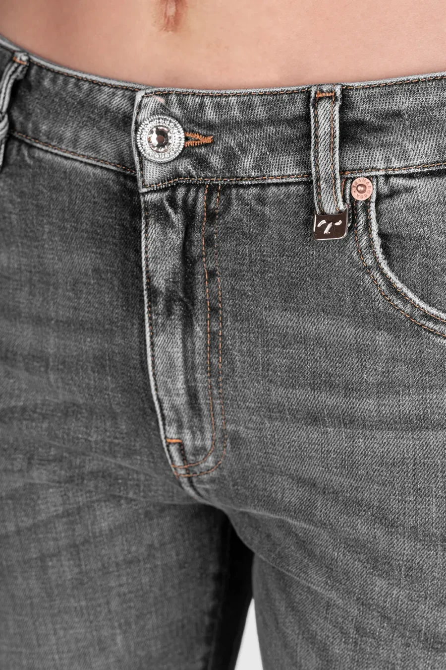 JEANS AMERICA SLIM IN DENIM GRIGIO - immagine 5