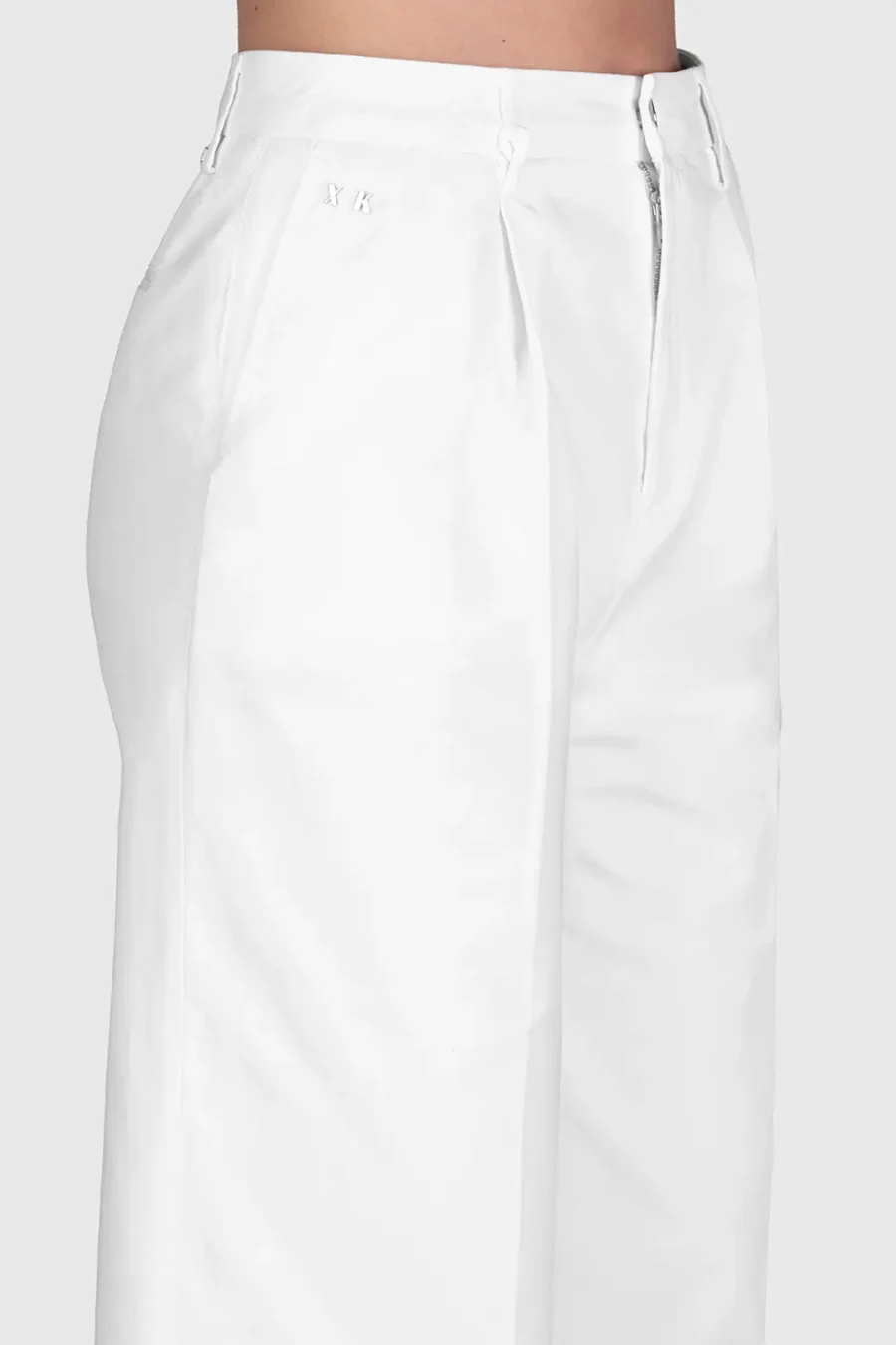 AURELIA WIDE LEG COTTON GABARDINE PANTS WHITE - Image 4