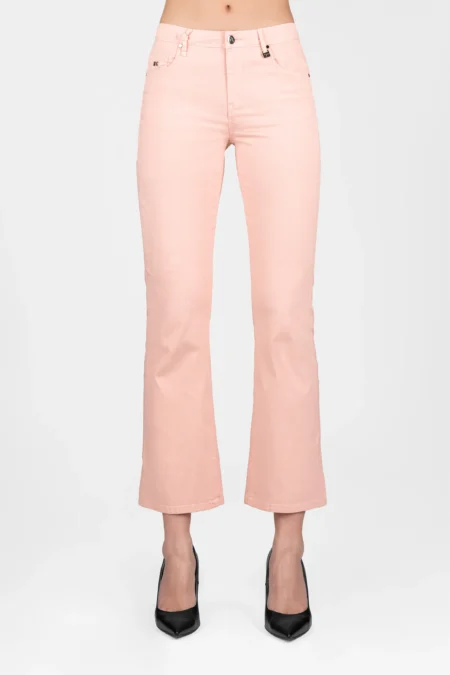 JEANS BIANCA FLARE CUT FLARE IN COTONE ARANCIONE