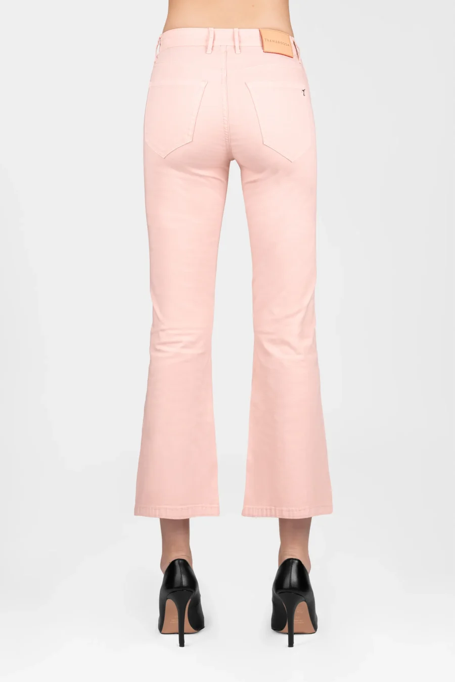 JEANS BIANCA FLARE CUT FLARE IN COTONE ARANCIONE - immagine 2