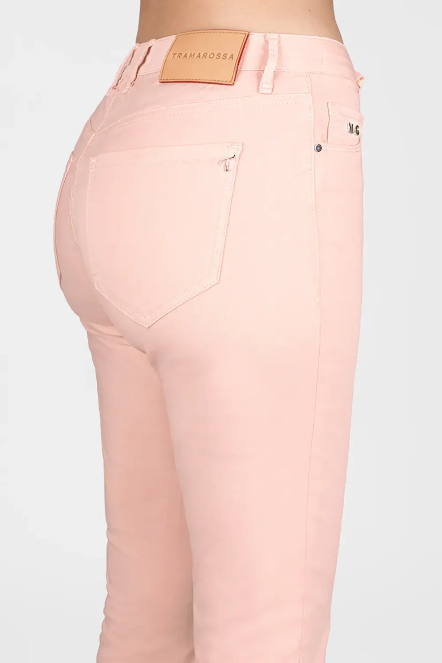JEANS BIANCA FLARE CUT FLARE IN COTONE ARANCIONE - immagine 3