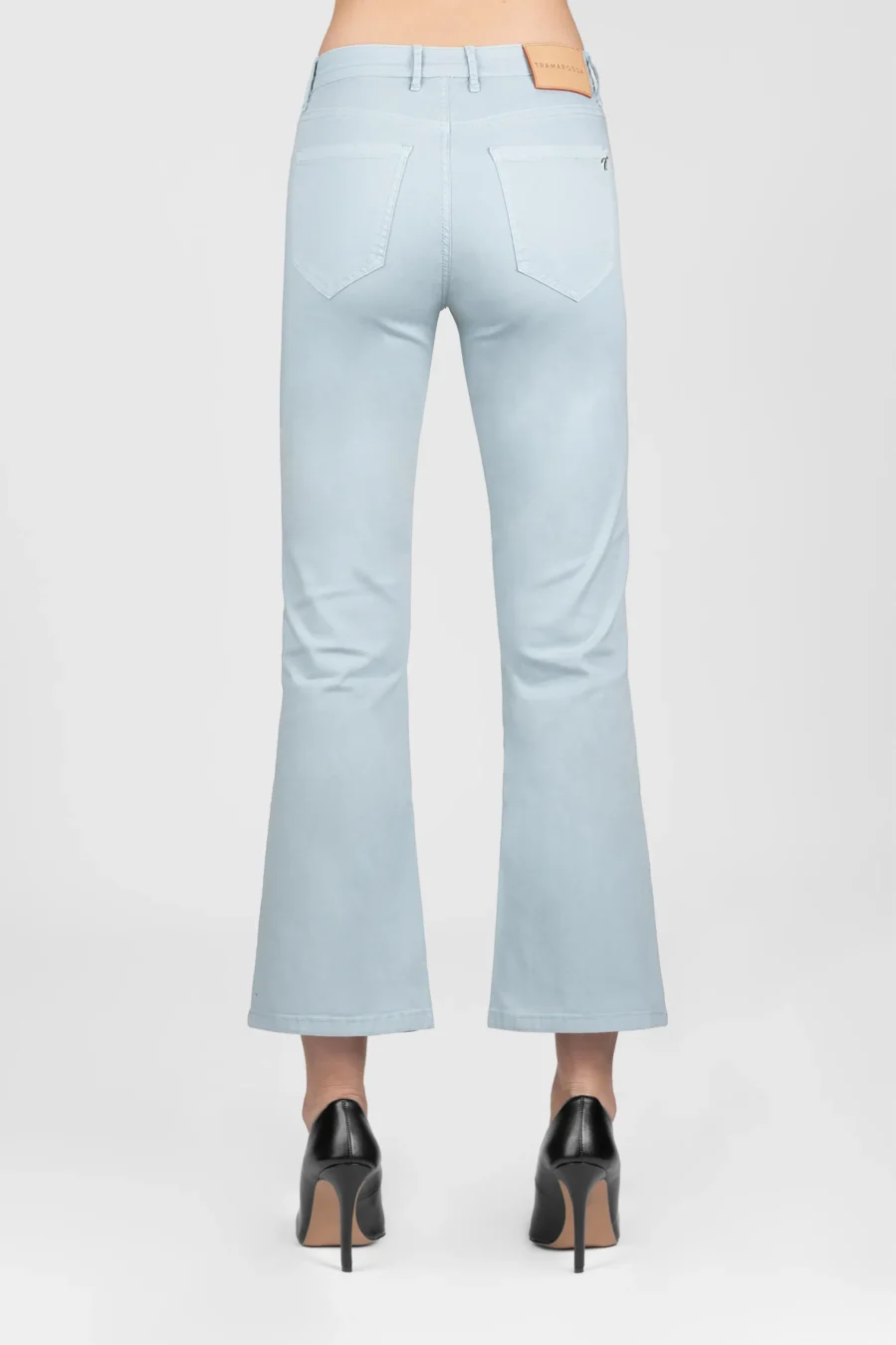 JEANS BIANCA FLARE CUT FLARE IN COTONE AZZURRO - immagine 2