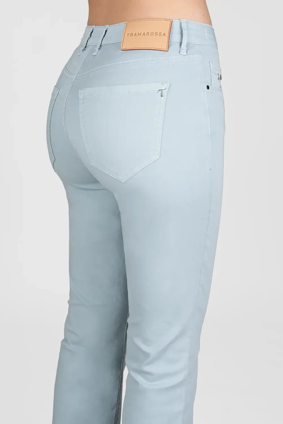 JEANS BIANCA FLARE CUT FLARE IN COTONE AZZURRO - immagine 3