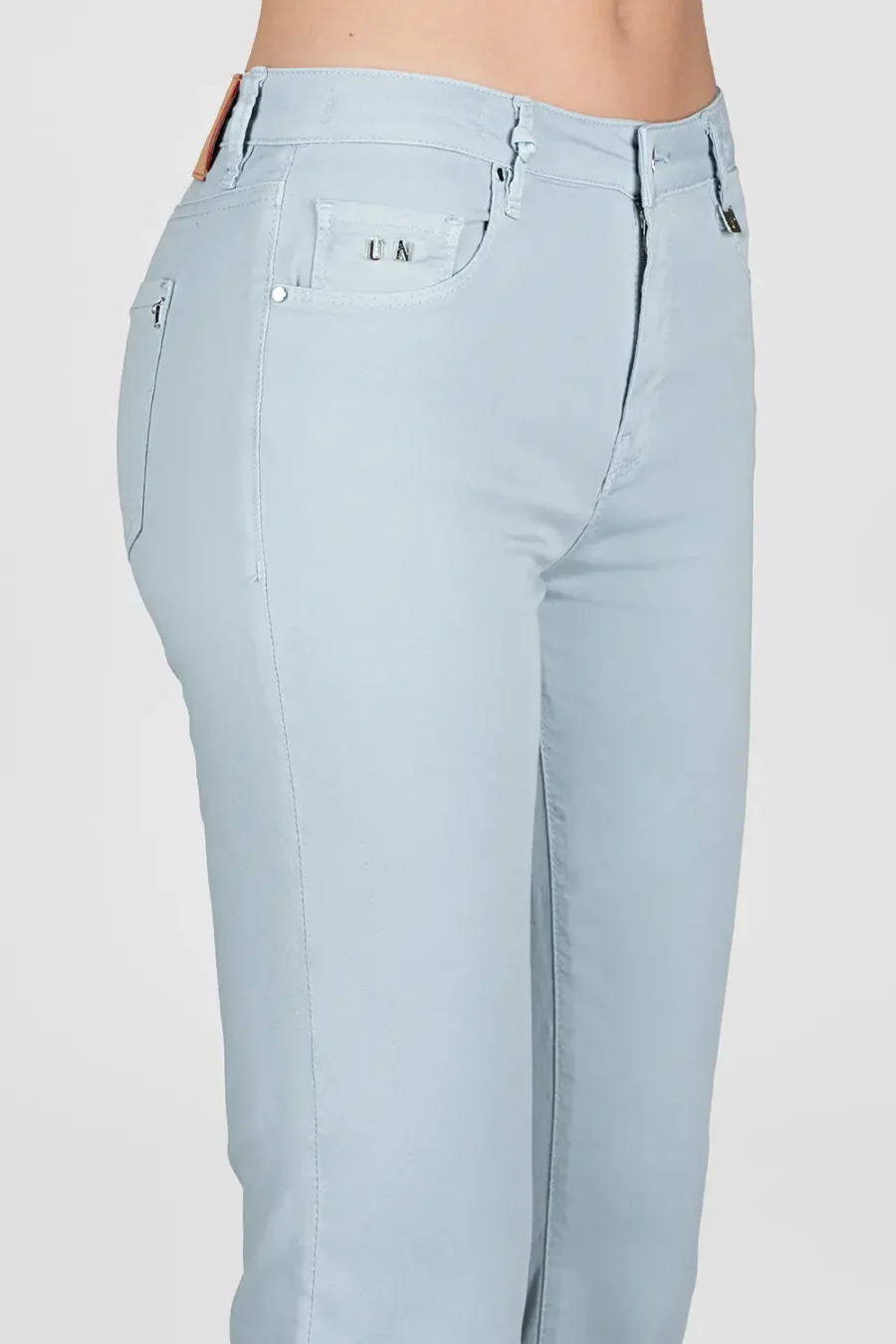 JEANS BIANCA FLARE CUT FLARE IN COTONE AZZURRO - immagine 4