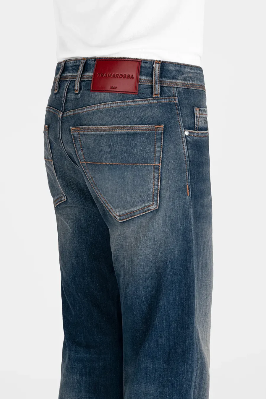JEANS DANTE LOOSE IN DENIM BLU MEDIO - immagine 3
