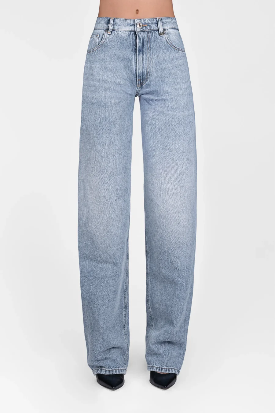 JEANS HOLLYWOOD BARREL IN DENIM BLU MEDIO